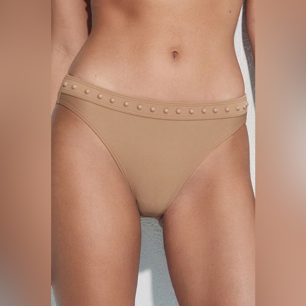 NWT BAITME Studded Tan Bikini Bottom